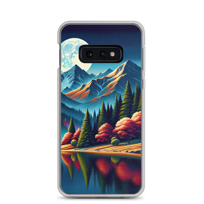Ruhiger Herbstabend in den Alpen, grün-rote Berge - Samsung Schutzhülle (durchsichtig) berge xxx yyy zzz Samsung Galaxy S10e