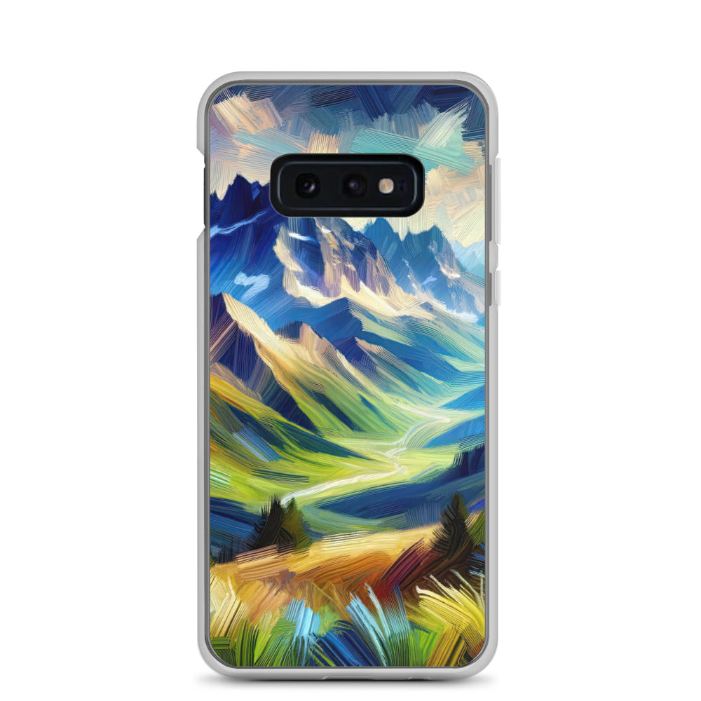 Impressionistische Alpen, lebendige Farbtupfer und Lichteffekte - Samsung Schutzhülle (durchsichtig) berge xxx yyy zzz Samsung Galaxy S10e
