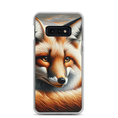 Ölgemälde eines nachdenklichen Fuchses mit weisem Blick - Samsung Schutzhülle (durchsichtig) camping xxx yyy zzz Samsung Galaxy S10e