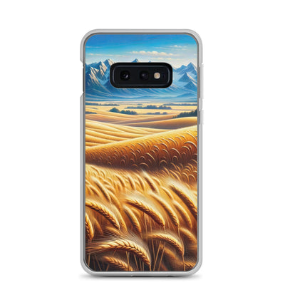 Ölgemälde eines weiten bayerischen Weizenfeldes, golden im Wind (TR) - Samsung Schutzhülle (durchsichtig) xxx yyy zzz Samsung Galaxy S10e
