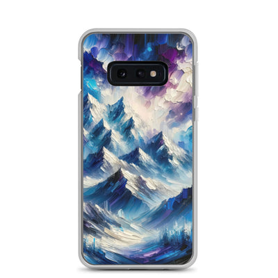 Alpenabstraktion mit dramatischem Himmel in Öl - Samsung Schutzhülle (durchsichtig) berge xxx yyy zzz Samsung Galaxy S10e