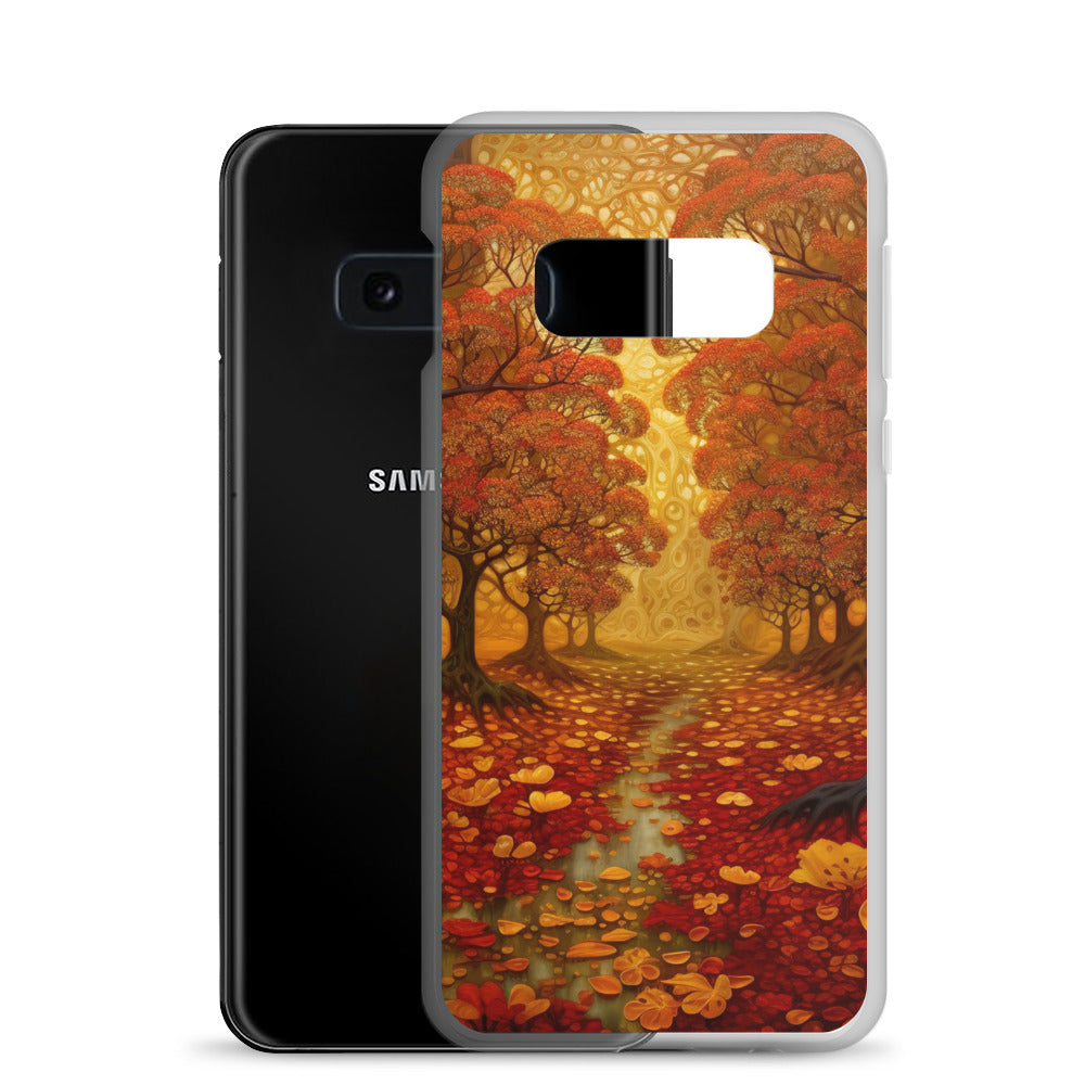 Wald im Herbst und kleiner Bach - Samsung Schutzhülle (durchsichtig) camping xxx