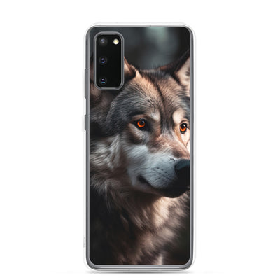 Wolf Porträt - Fotorealistische Malerei - Samsung Schutzhülle (durchsichtig) camping xxx Samsung Galaxy S20