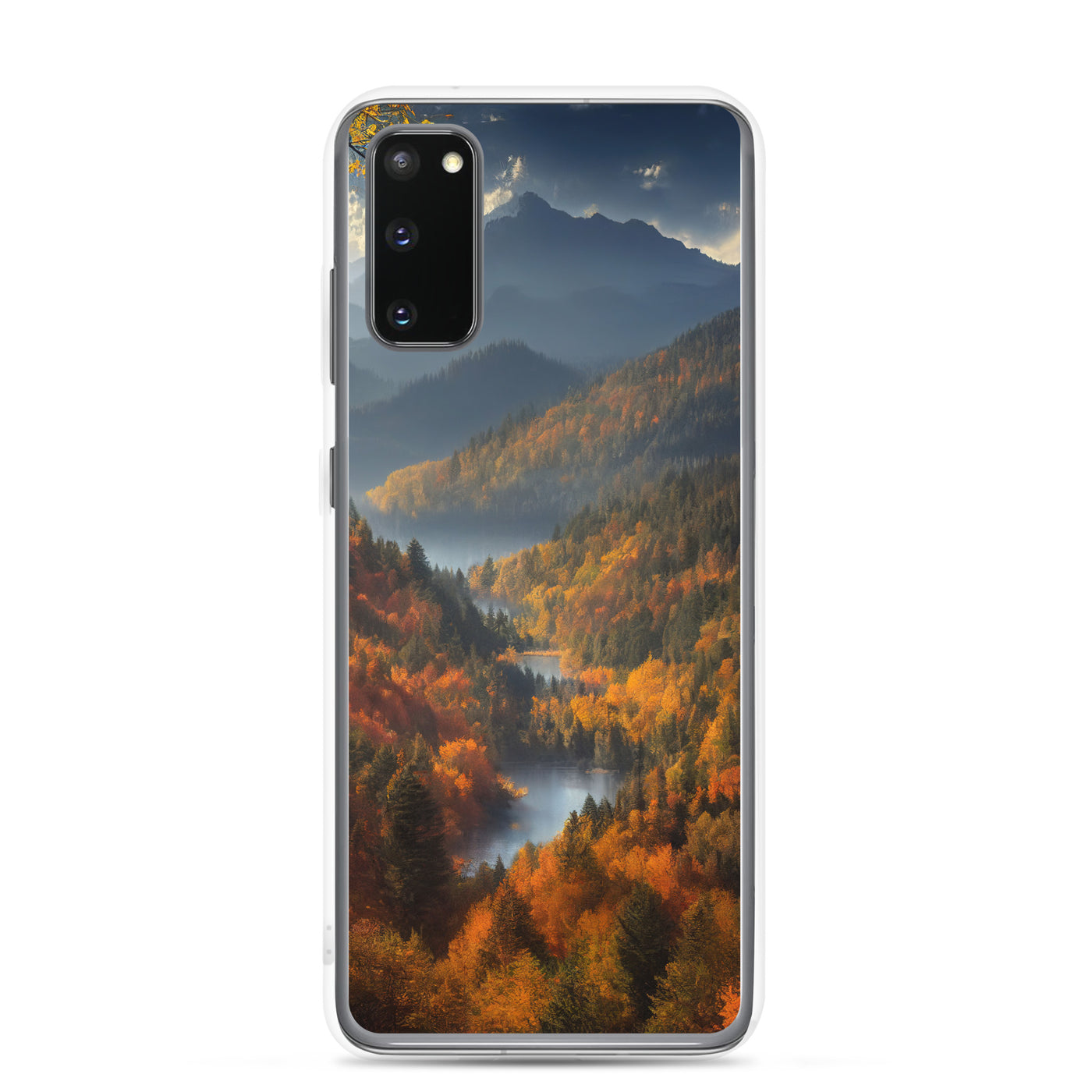 Berge, Wald und Nebel - Malerei - Samsung Schutzhülle (durchsichtig) berge xxx Samsung Galaxy S20