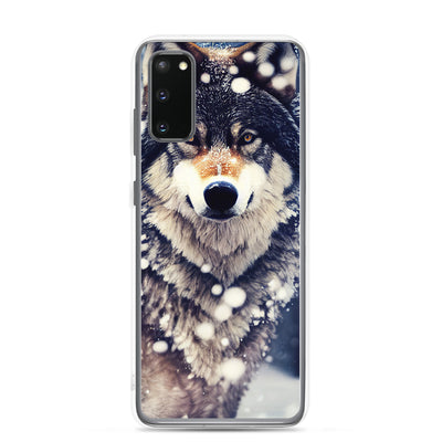 Wolf im Schnee - Episches Foto - Samsung Schutzhülle (durchsichtig) camping xxx Samsung Galaxy S20