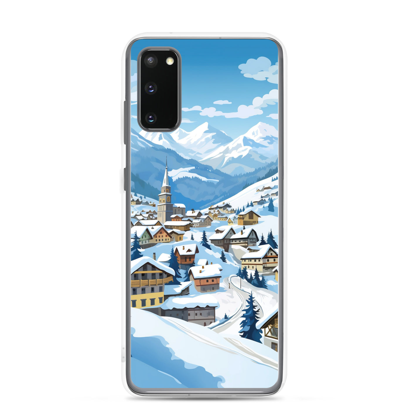Kitzbühl - Berge und Schnee - Landschaftsmalerei - Samsung Schutzhülle (durchsichtig) ski xxx Samsung Galaxy S20