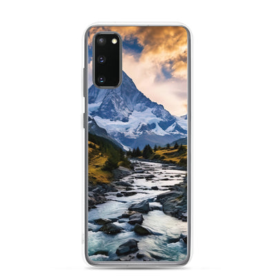Berge und steiniger Bach - Epische Stimmung - Samsung Schutzhülle (durchsichtig) berge xxx Samsung Galaxy S20