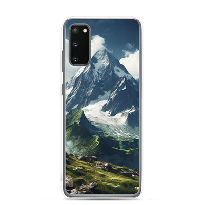 Gigantischer Berg - Landschaftsmalerei - Samsung Schutzhülle (durchsichtig) berge xxx Samsung Galaxy S20