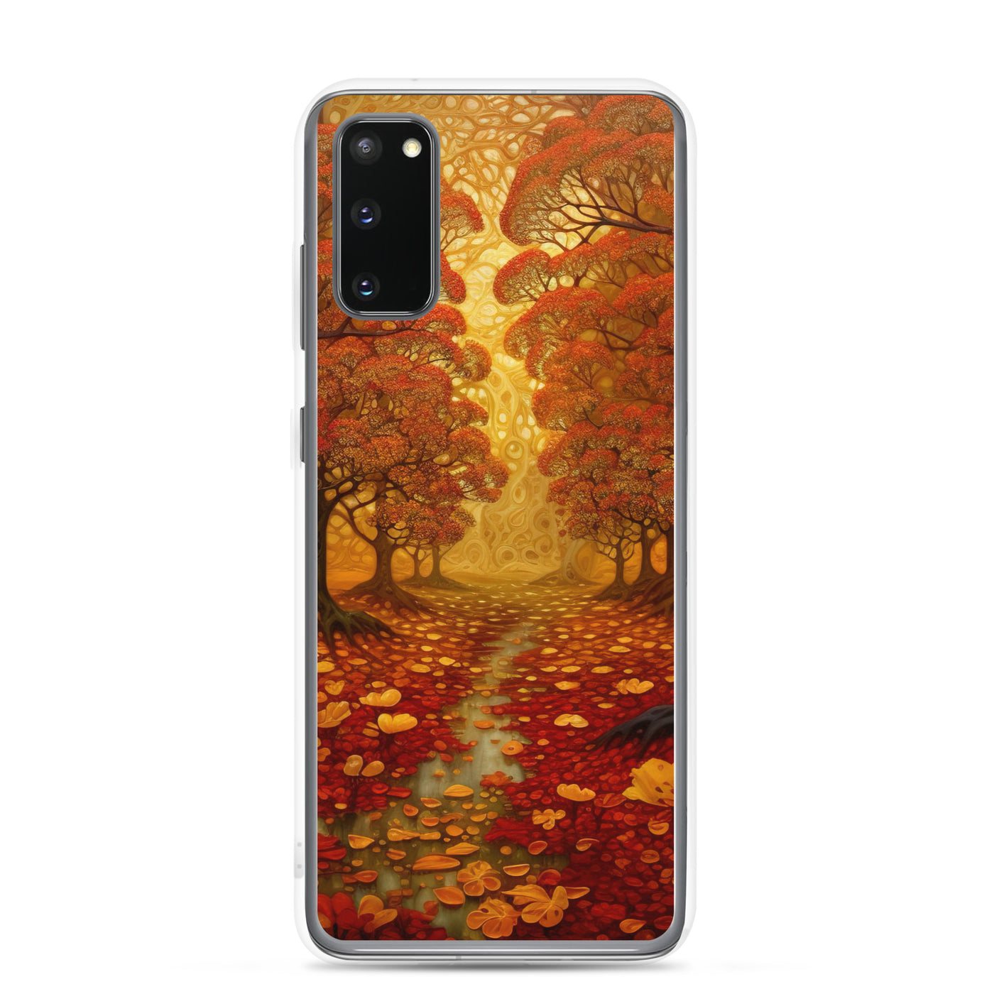 Wald im Herbst und kleiner Bach - Samsung Schutzhülle (durchsichtig) camping xxx Samsung Galaxy S20