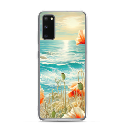 Blumen, Meer und Sonne - Malerei - Samsung Schutzhülle (durchsichtig) camping xxx Samsung Galaxy S20