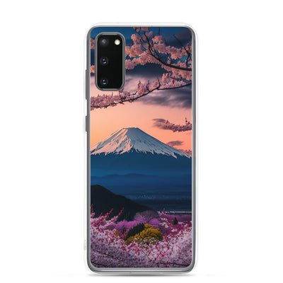 Berg - Pinke Bäume und Blumen - Samsung Schutzhülle (durchsichtig) berge xxx Samsung Galaxy S20