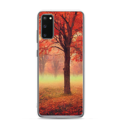 Wald im Herbst - Rote Herbstblätter - Samsung Schutzhülle (durchsichtig) camping xxx Samsung Galaxy S20