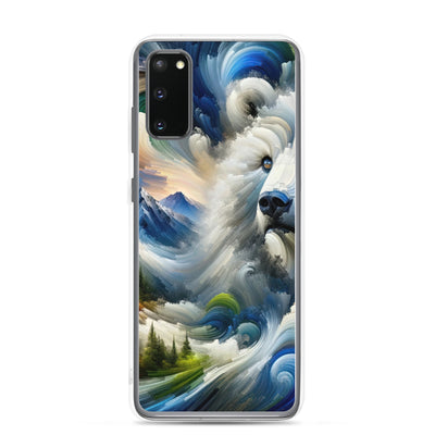 Abstrakte Alpen & Eisbär Kunst in dynamischen Farben - Samsung Schutzhülle (durchsichtig) camping xxx yyy zzz Samsung Galaxy S20