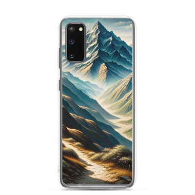 Berglandschaft: Acrylgemälde mit hervorgehobenem Pfad - Samsung Schutzhülle (durchsichtig) berge xxx yyy zzz Samsung Galaxy S20