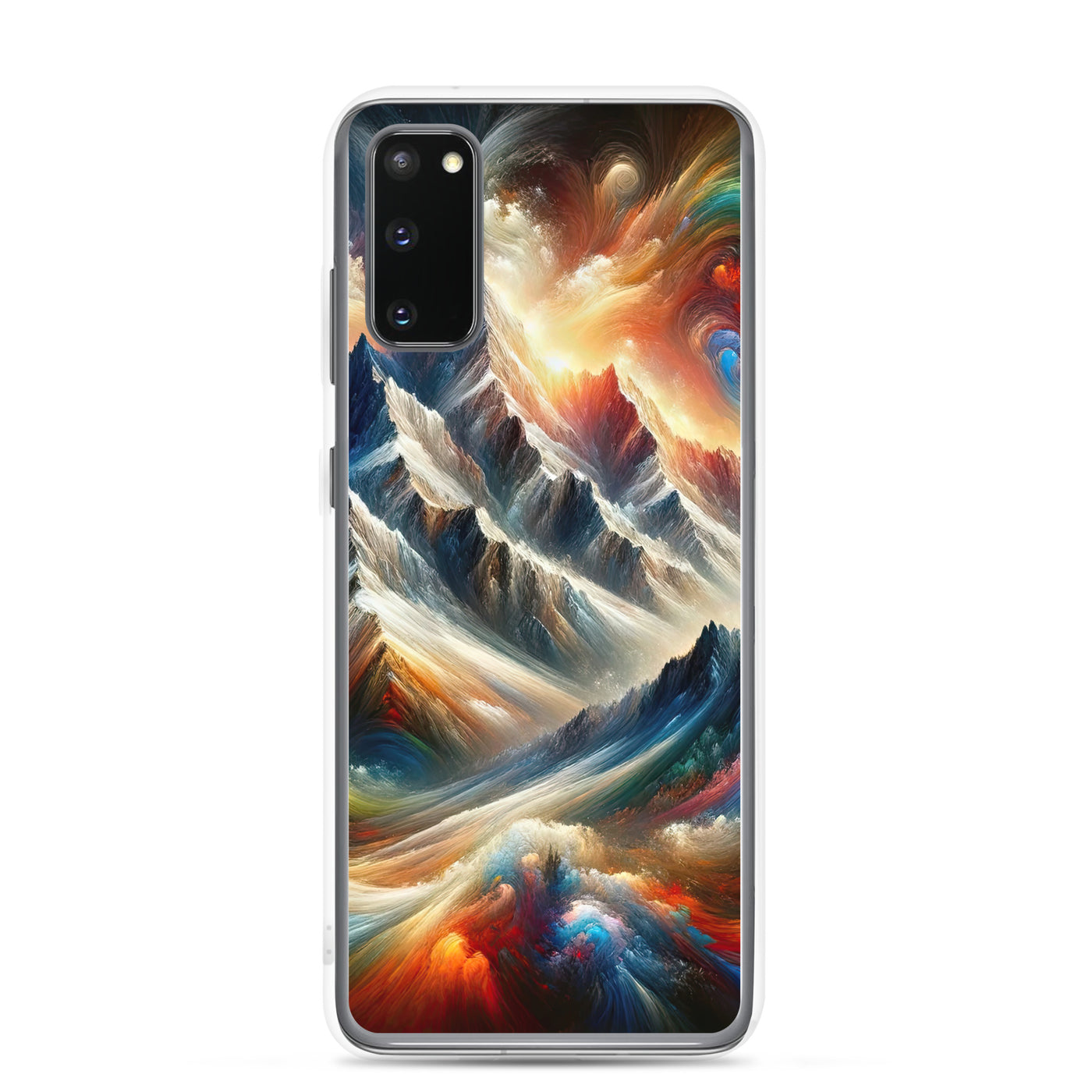 Expressionistische Alpen, Berge: Gemälde mit Farbexplosion - Samsung Schutzhülle (durchsichtig) berge xxx yyy zzz Samsung Galaxy S20