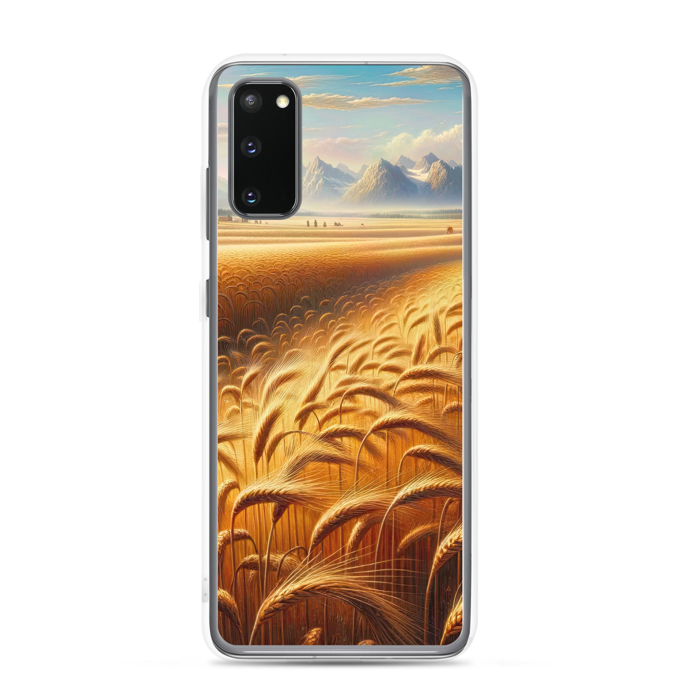 Ölgemälde eines bayerischen Weizenfeldes, endlose goldene Halme (TR) - Samsung Schutzhülle (durchsichtig) xxx yyy zzz Samsung Galaxy S20