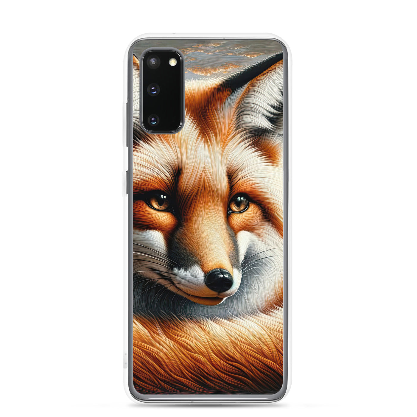 Ölgemälde eines nachdenklichen Fuchses mit weisem Blick - Samsung Schutzhülle (durchsichtig) camping xxx yyy zzz Samsung Galaxy S20