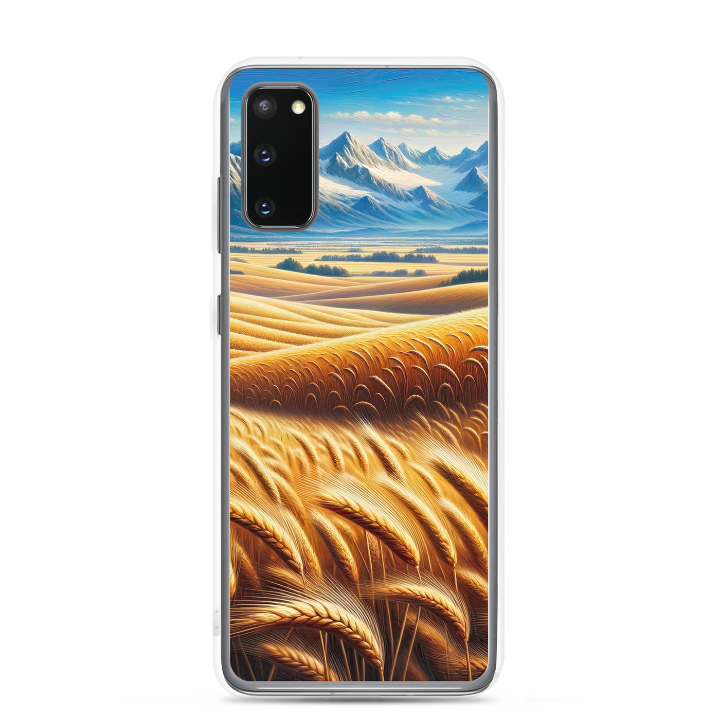 Ölgemälde eines weiten bayerischen Weizenfeldes, golden im Wind (TR) - Samsung Schutzhülle (durchsichtig) xxx yyy zzz Samsung Galaxy S20