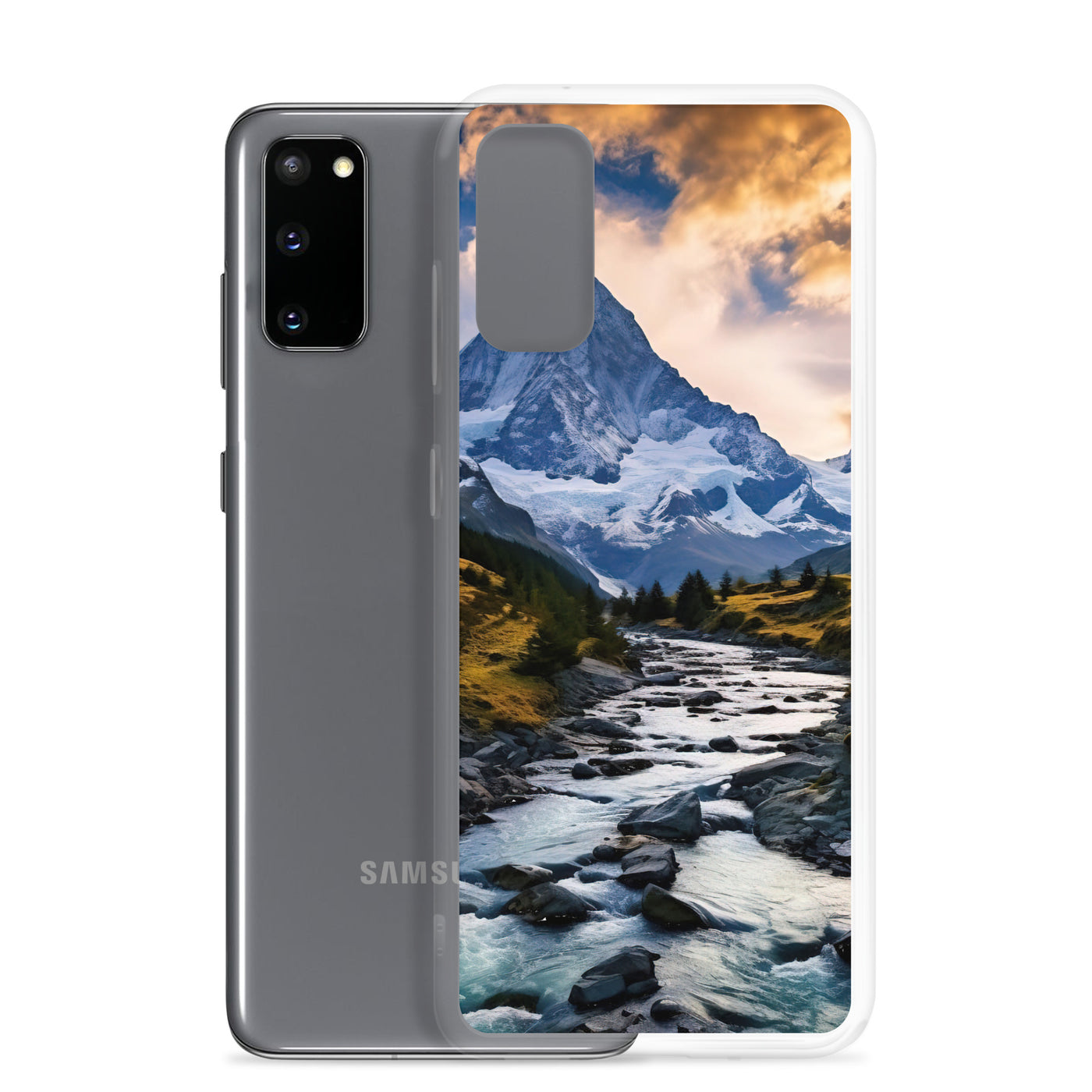 Berge und steiniger Bach - Epische Stimmung - Samsung Schutzhülle (durchsichtig) berge xxx
