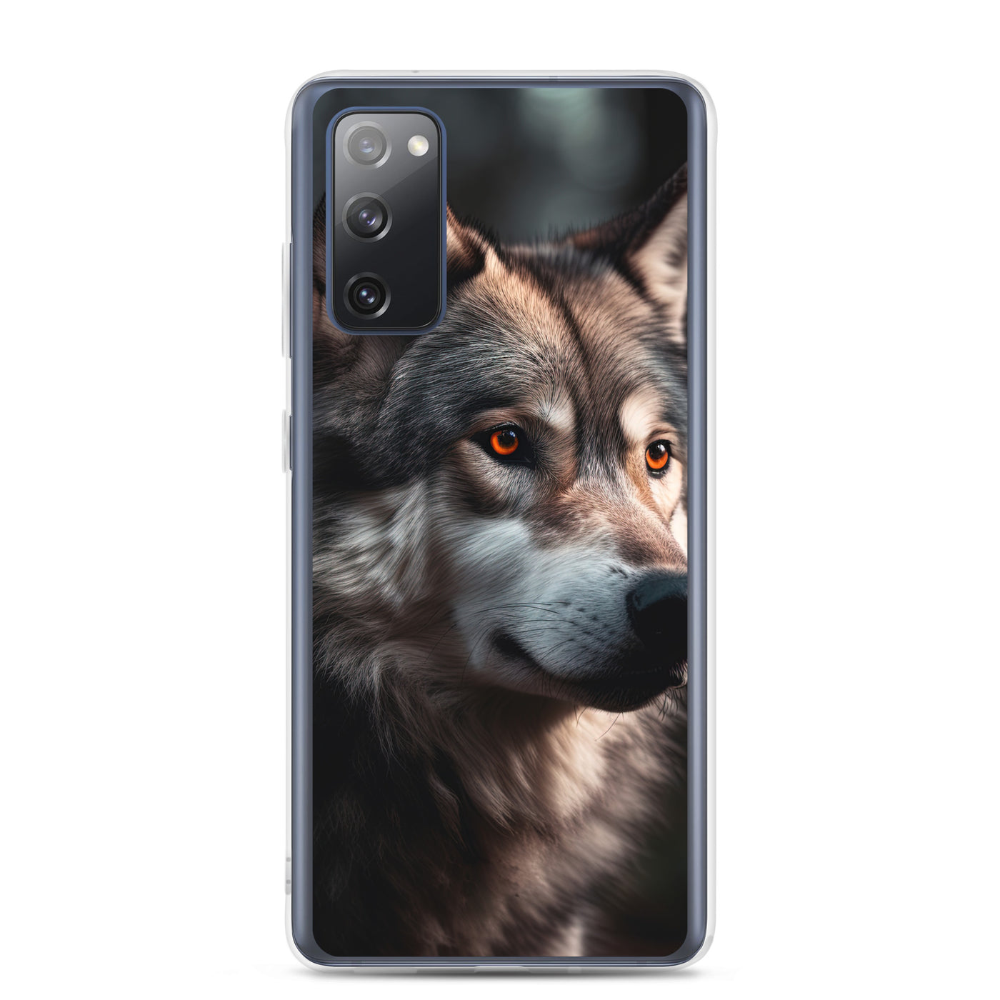 Wolf Porträt - Fotorealistische Malerei - Samsung Schutzhülle (durchsichtig) camping xxx Samsung Galaxy S20 FE