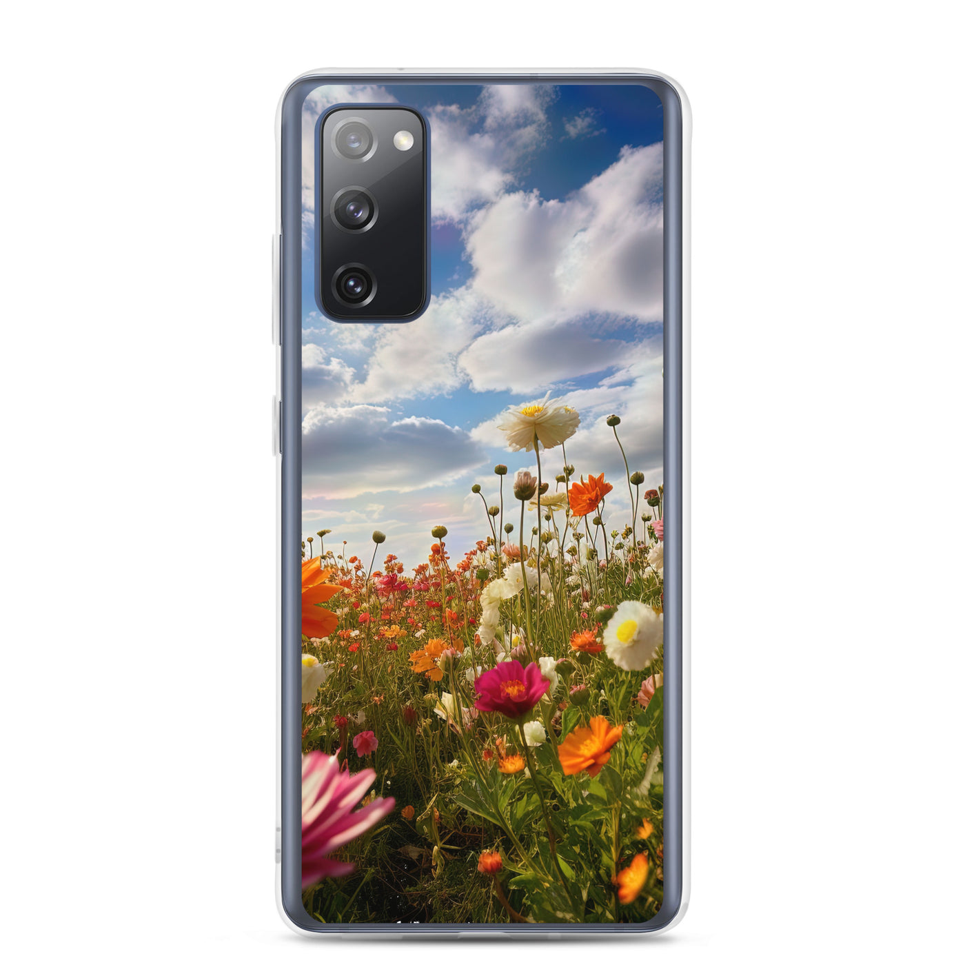 Blumenfeld und Sonnenschein - Samsung Schutzhülle (durchsichtig) camping xxx Samsung Galaxy S20 FE