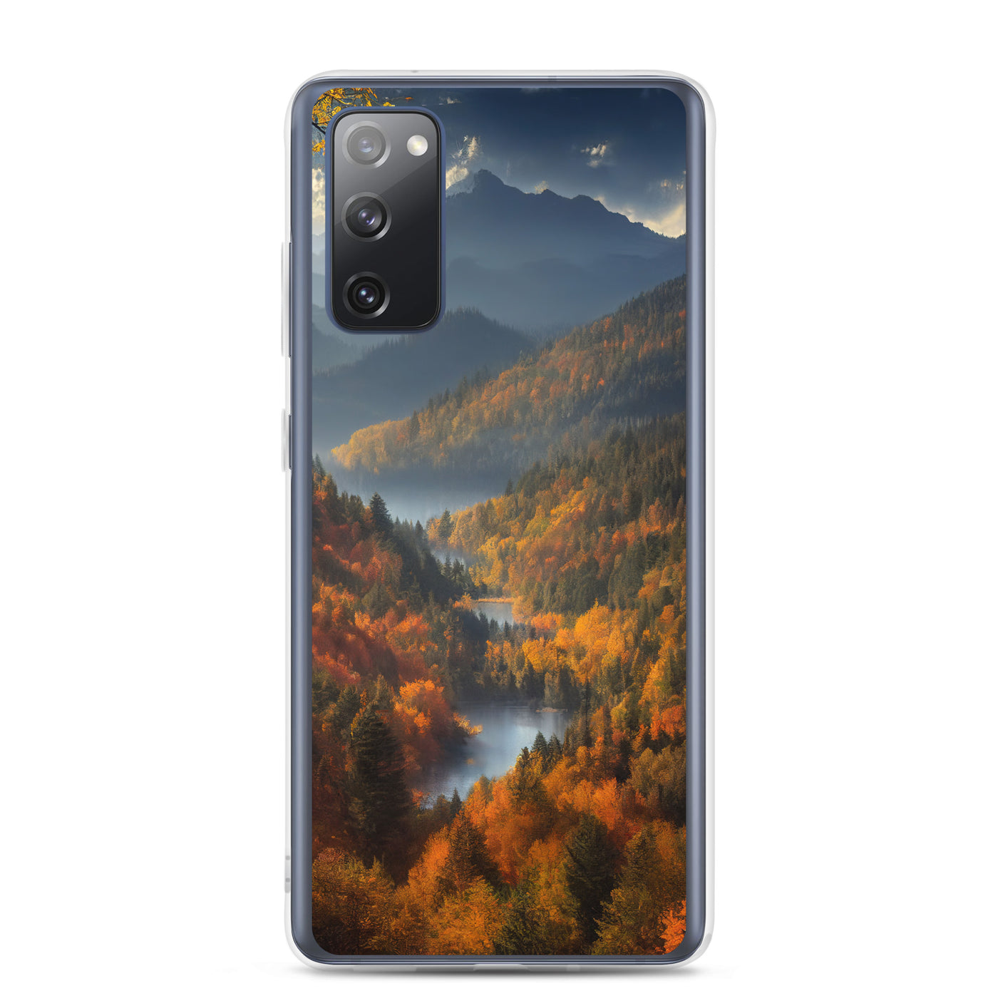 Berge, Wald und Nebel - Malerei - Samsung Schutzhülle (durchsichtig) berge xxx Samsung Galaxy S20 FE