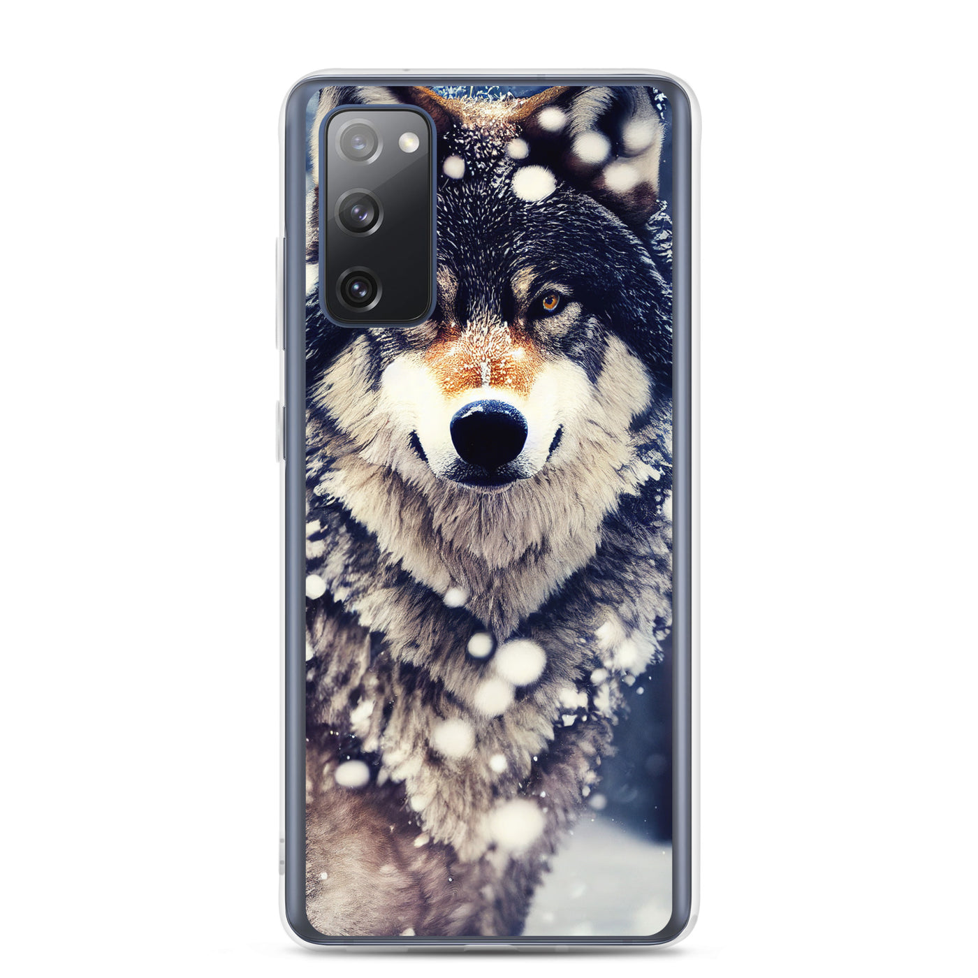 Wolf im Schnee - Episches Foto - Samsung Schutzhülle (durchsichtig) camping xxx Samsung Galaxy S20 FE
