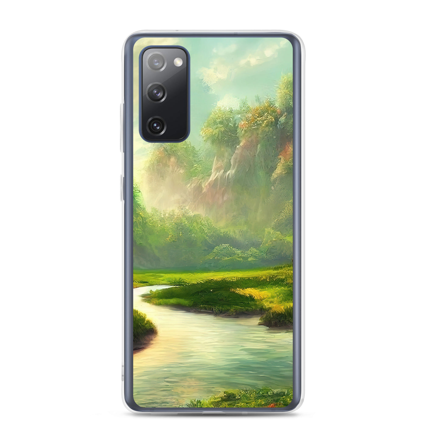 Bach im tropischen Wald - Landschaftsmalerei - Samsung Schutzhülle (durchsichtig) camping xxx Samsung Galaxy S20 FE