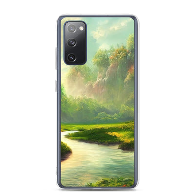 Bach im tropischen Wald - Landschaftsmalerei - Samsung Schutzhülle (durchsichtig) camping xxx