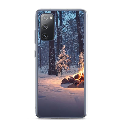 Lagerfeuer im Winter - Camping Foto - Samsung Schutzhülle (durchsichtig) camping xxx