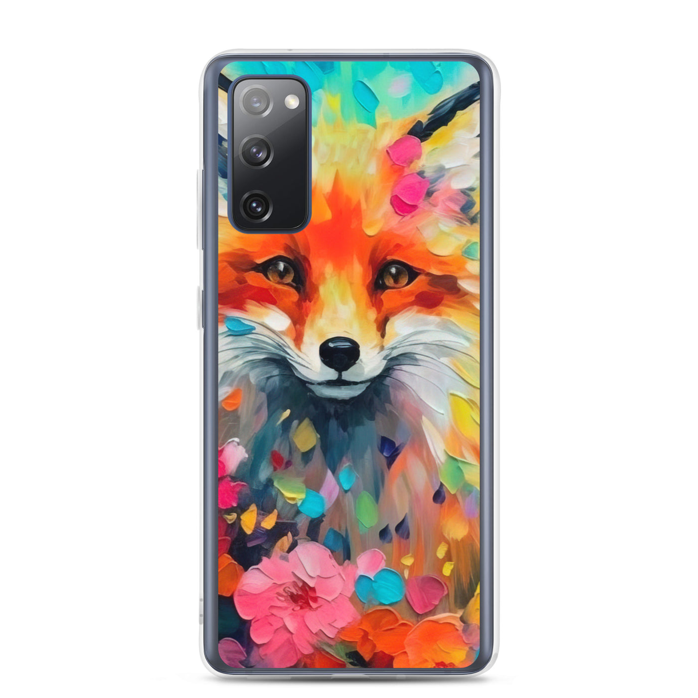 Schöner Fuchs im Blumenfeld - Farbige Malerei - Samsung Schutzhülle (durchsichtig) camping xxx Samsung Galaxy S20 FE