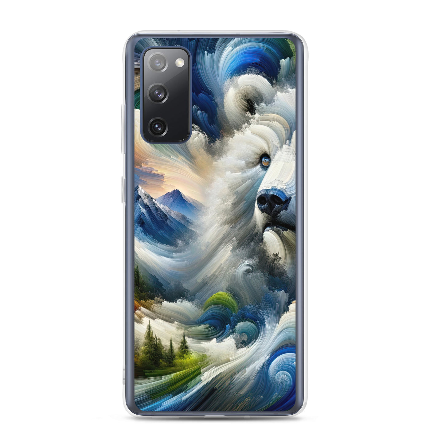 Abstrakte Alpen & Eisbär Kunst in dynamischen Farben - Samsung Schutzhülle (durchsichtig) camping xxx yyy zzz Samsung Galaxy S20 FE