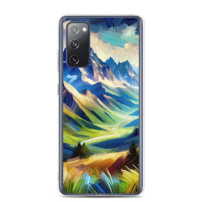 Impressionistische Alpen, lebendige Farbtupfer und Lichteffekte - Samsung Schutzhülle (durchsichtig) berge xxx yyy zzz Samsung Galaxy S20 FE