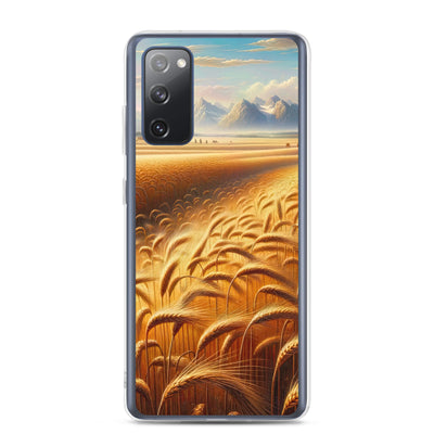 Ölgemälde eines bayerischen Weizenfeldes, endlose goldene Halme (TR) - Samsung Schutzhülle (durchsichtig) xxx yyy zzz