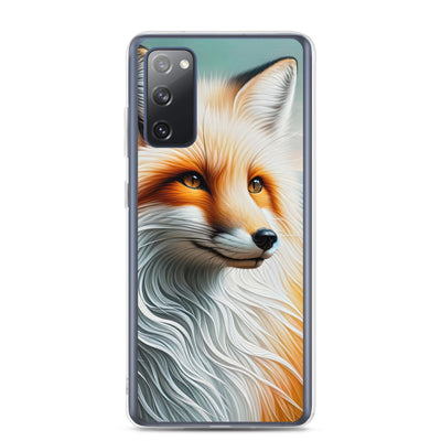 Ölgemälde eines anmutigen, intelligent blickenden Fuchses in Orange-Weiß - Samsung Schutzhülle (durchsichtig) camping xxx yyy zzz Samsung Galaxy S20 FE
