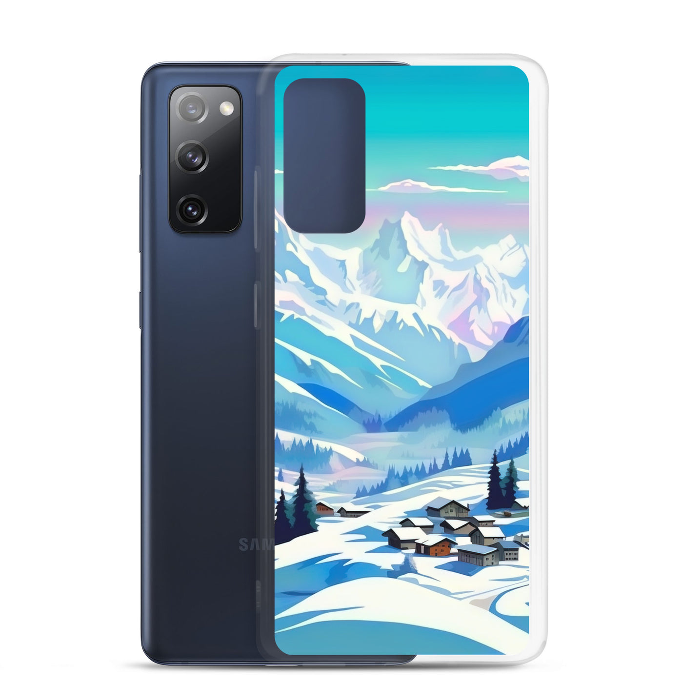 Berge und Schnee - Landschaft - Samsung Schutzhülle (durchsichtig) ski xxx
