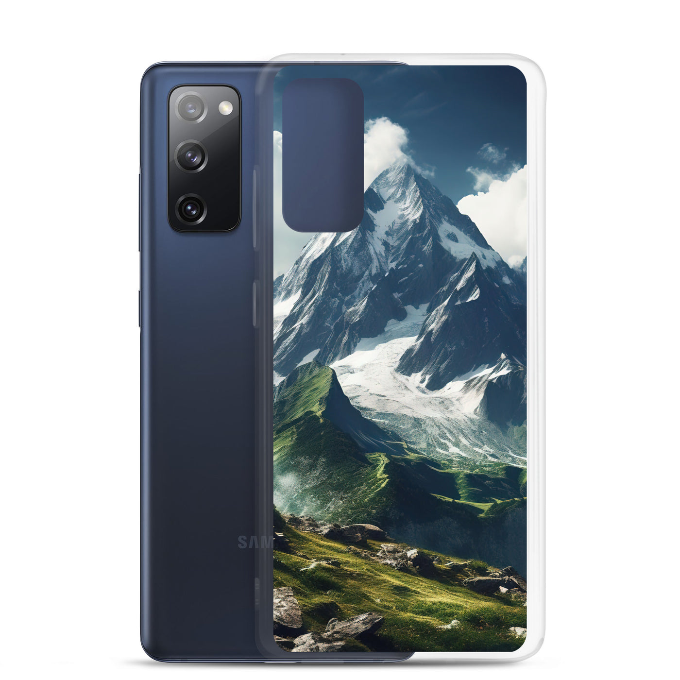 Gigantischer Berg - Landschaftsmalerei - Samsung Schutzhülle (durchsichtig) berge xxx