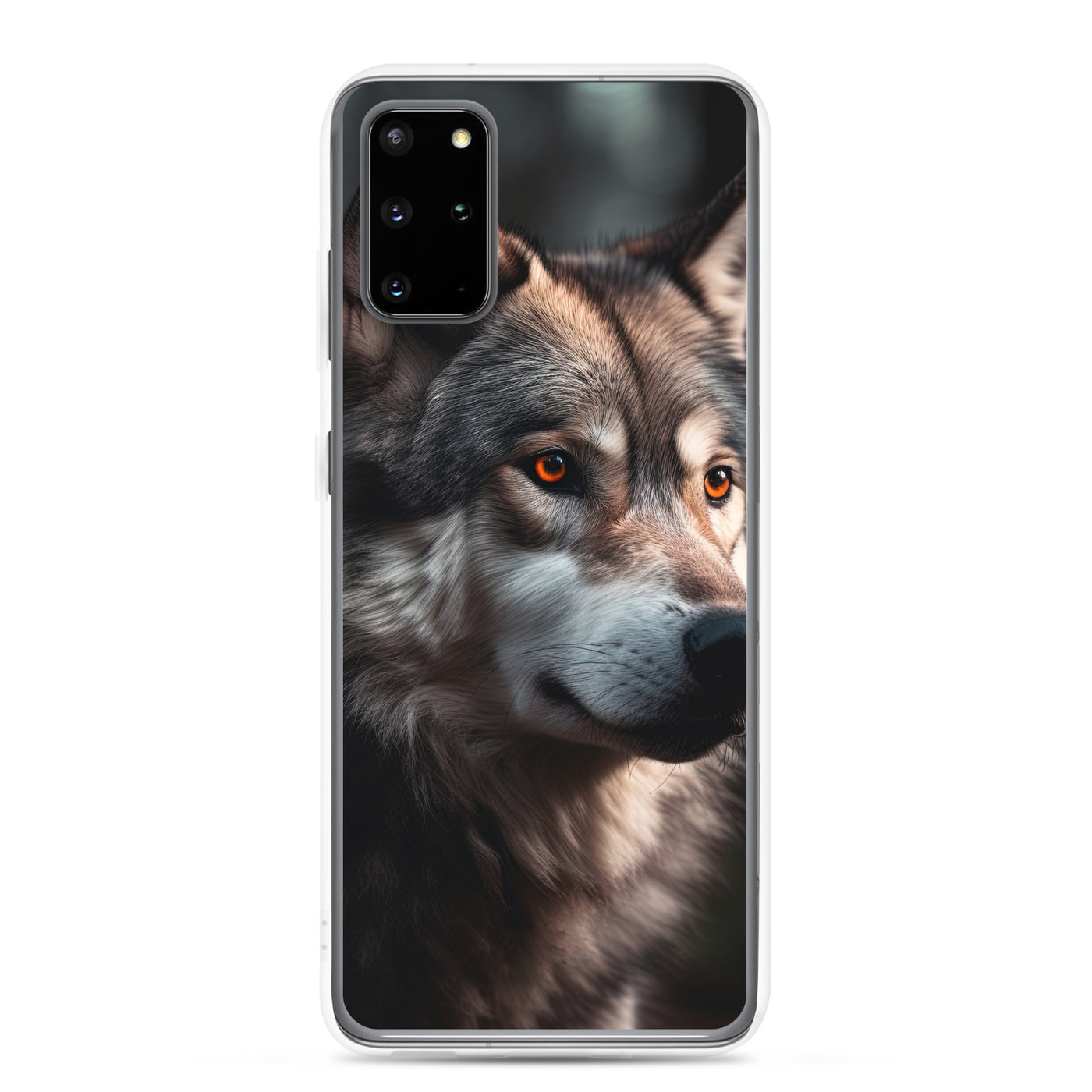Wolf Porträt - Fotorealistische Malerei - Samsung Schutzhülle (durchsichtig) camping xxx Samsung Galaxy S20 Plus