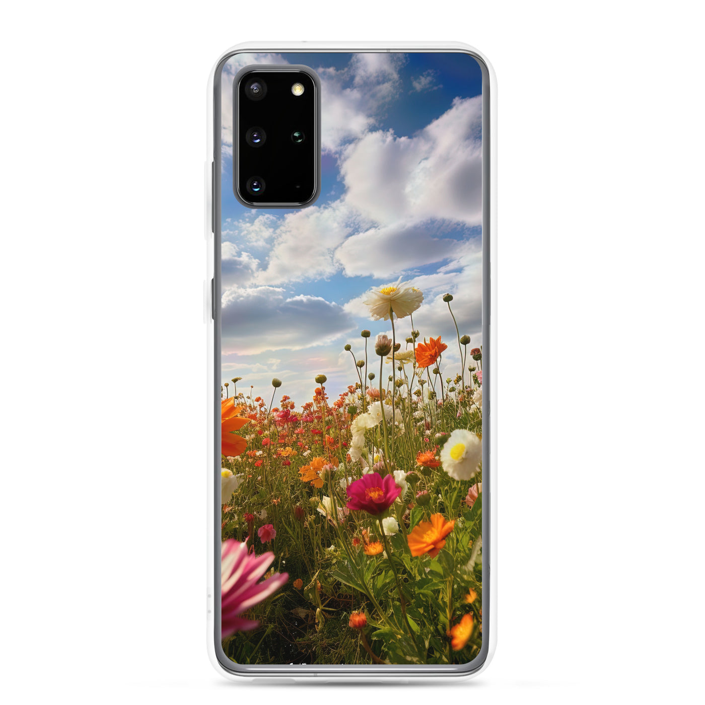 Blumenfeld und Sonnenschein - Samsung Schutzhülle (durchsichtig) camping xxx Samsung Galaxy S20 Plus