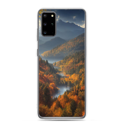 Berge, Wald und Nebel - Malerei - Samsung Schutzhülle (durchsichtig) berge xxx Samsung Galaxy S20 Plus