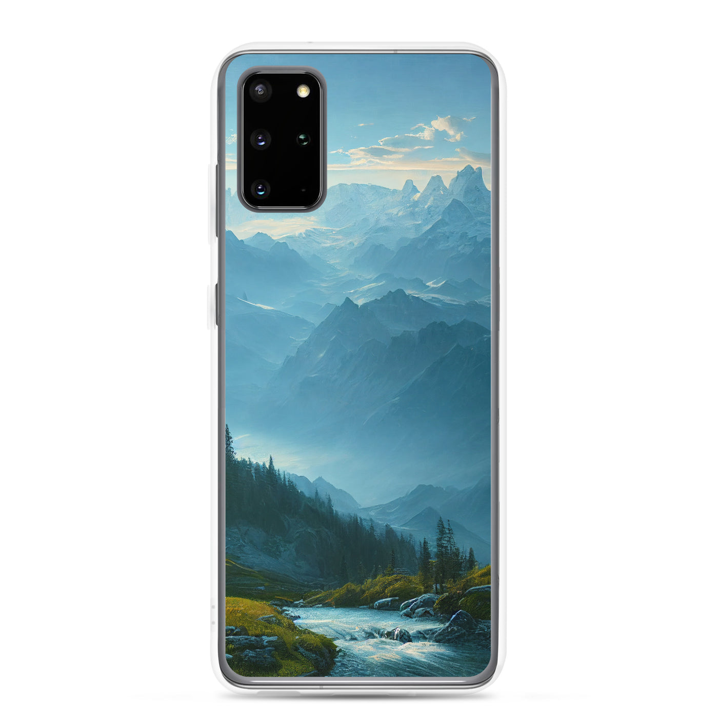 Gebirge, Wald und Bach - Samsung Schutzhülle (durchsichtig) berge xxx Samsung Galaxy S20 Plus