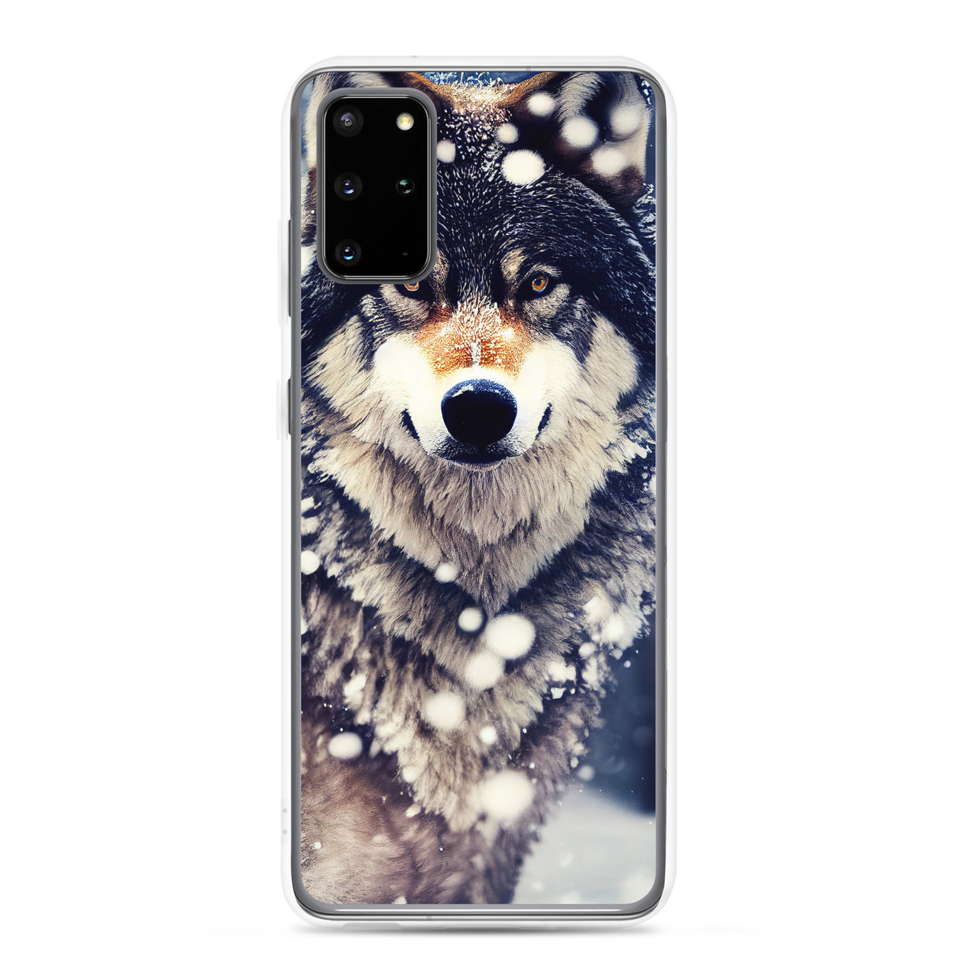 Wolf im Schnee - Episches Foto - Samsung Schutzhülle (durchsichtig) camping xxx Samsung Galaxy S20 Plus