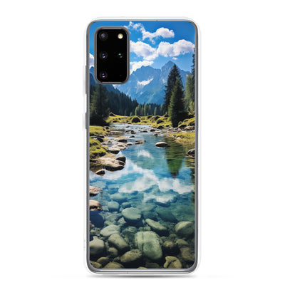 Österreichische Alpen und steiniger Bach - Samsung Schutzhülle (durchsichtig) berge xxx Samsung Galaxy S20 Plus