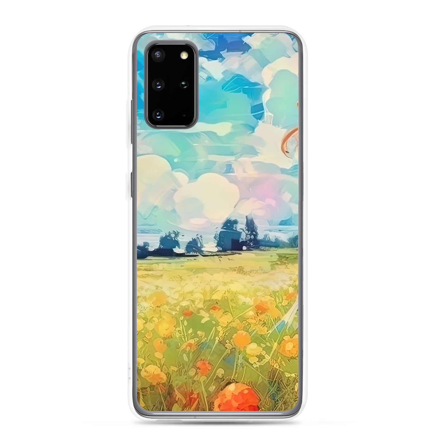 Dame mit Hut im Feld mit Blumen - Landschaftsmalerei - Samsung Schutzhülle (durchsichtig) camping xxx Samsung Galaxy S20 Plus