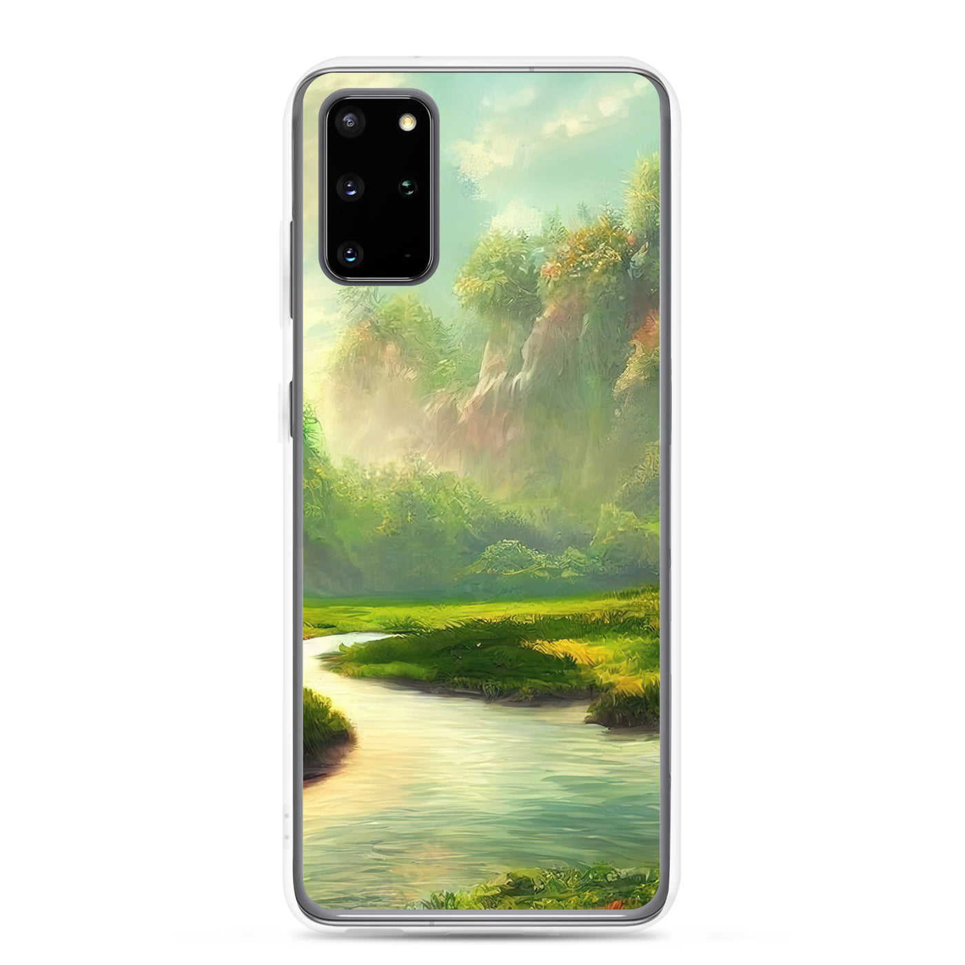 Bach im tropischen Wald - Landschaftsmalerei - Samsung Schutzhülle (durchsichtig) camping xxx Samsung Galaxy S20 Plus