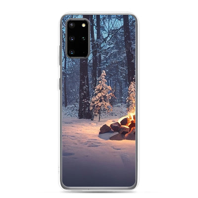 Lagerfeuer im Winter - Camping Foto - Samsung Schutzhülle (durchsichtig) camping xxx Samsung Galaxy S20 Plus