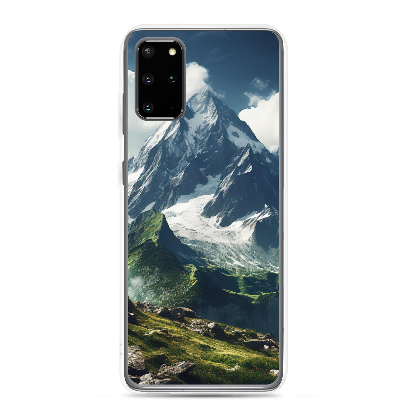 Gigantischer Berg - Landschaftsmalerei - Samsung Schutzhülle (durchsichtig) berge xxx Samsung Galaxy S20 Plus