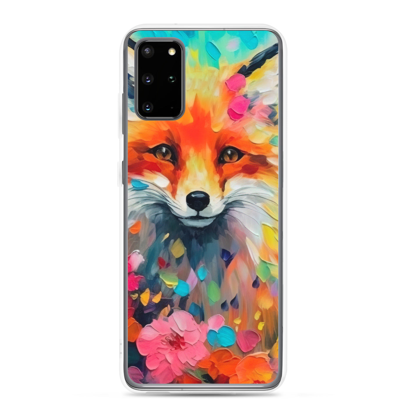 Schöner Fuchs im Blumenfeld - Farbige Malerei - Samsung Schutzhülle (durchsichtig) camping xxx Samsung Galaxy S20 Plus
