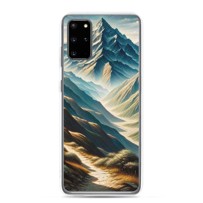 Berglandschaft: Acrylgemälde mit hervorgehobenem Pfad - Samsung Schutzhülle (durchsichtig) berge xxx yyy zzz Samsung Galaxy S20 Plus