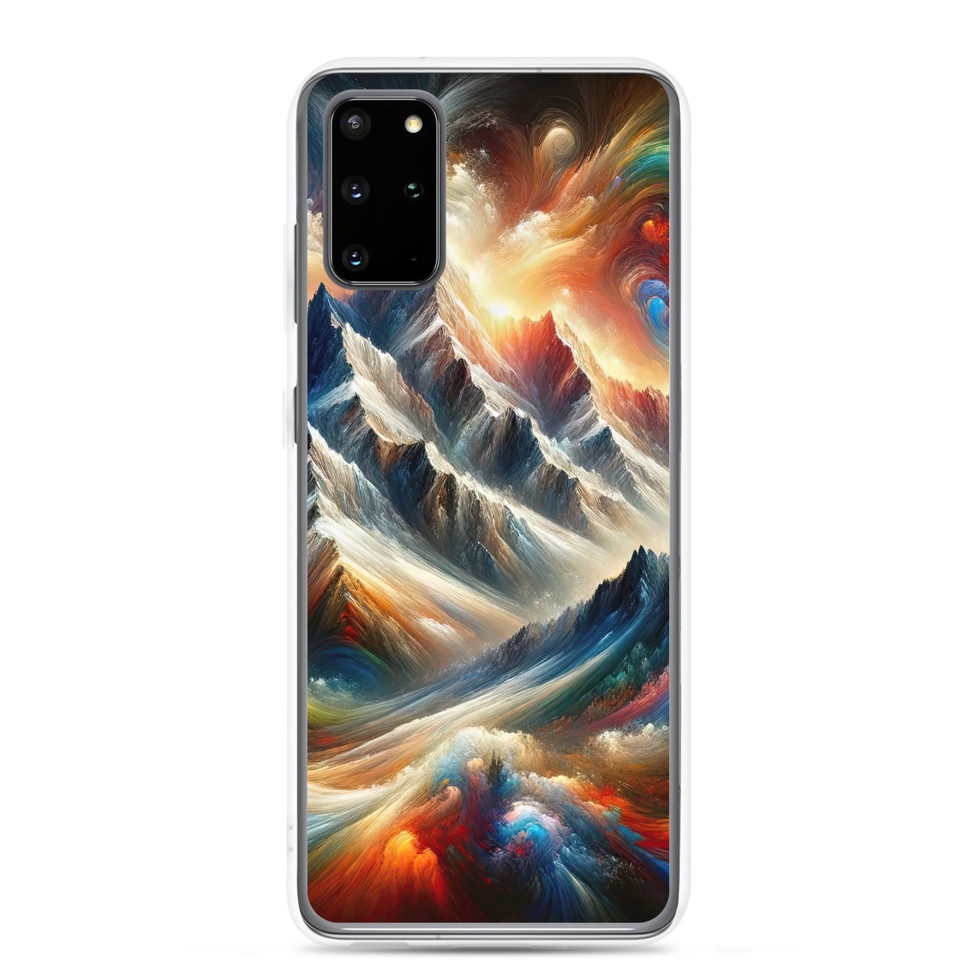 Expressionistische Alpen, Berge: Gemälde mit Farbexplosion - Samsung Schutzhülle (durchsichtig) berge xxx yyy zzz Samsung Galaxy S20 Plus